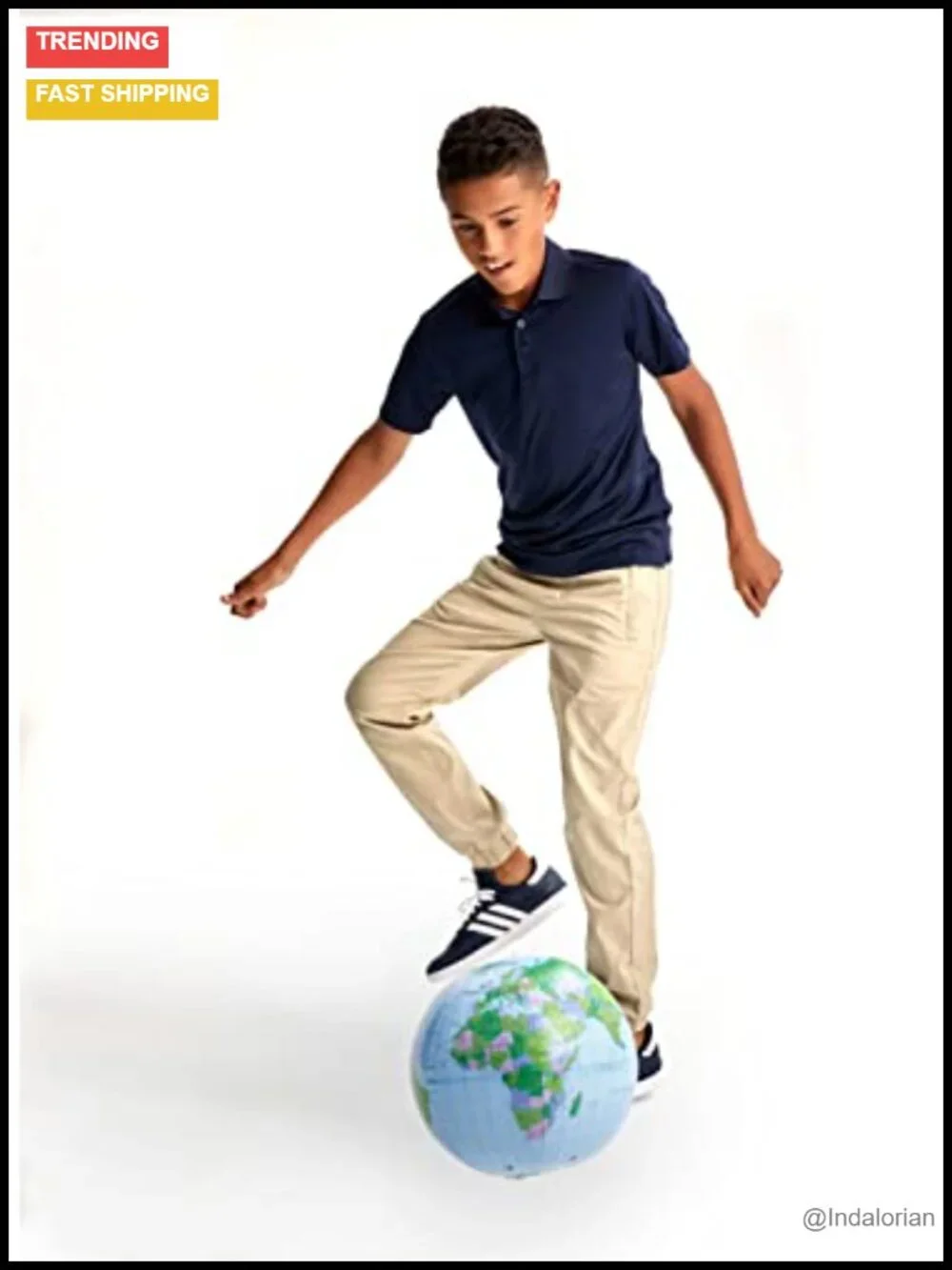 Boys Zip Pocket Jogger Pants - Stretch Cotton Blend Drawstring